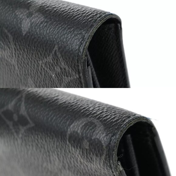 LOUIS VUITTON Portefeuille Brazza Long Wallet Monogram Eclipse BK - Picture 8 of 15